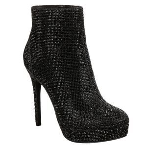 Thalia Sodi Women's Chiara Platform Embellished Dress Booties Black Size 8 1/2